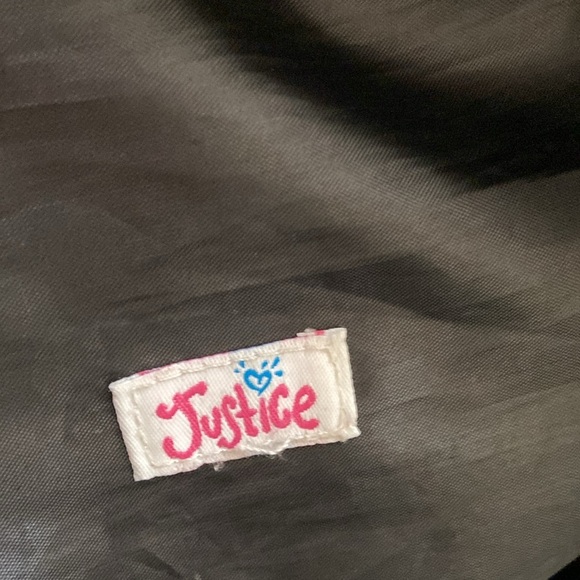 Justice Girl’s Black Plush Sequin Peace Sign Rolling Overnight Bag Sleepover - Picture 7 of 11